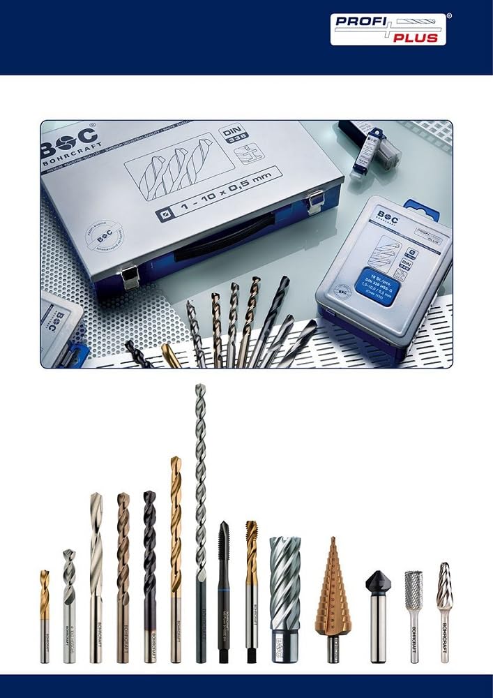 Craft Cône de forage Fraise à chanfreiner HSS DIN 335 C Coffret en métal, 6 pièces 6,3–8,3–10,4–12,4–16,5–20,5 mm/KS6, 1 pièce, 17001410006