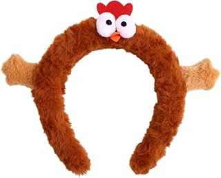 Chicken Headband Plush Rooster Costume Rooster Comb Headband Novelty Funny Zoo Farm Cosplay Costume Accessory