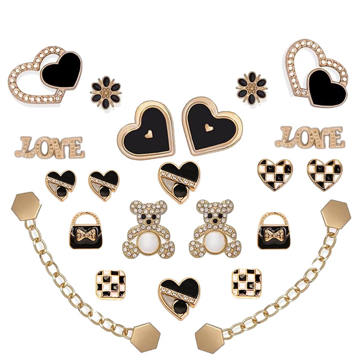 Photo 1 of Bling Shoe Charms Shoes Decorations with Bling Chains Fashion DIY Shoe Accessories Shoe Chains for Women Flower Shoe Charms for Girls Shoes Butterfly Jewelry Decorations for Party Favors Holiday Gifts