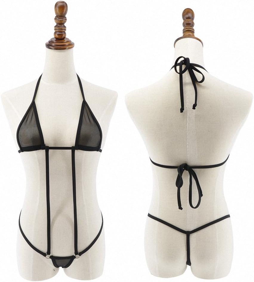 Tinpia Womens Micro Bikini Set Sunbath Beach Swimming Swimwear G-String Bath Swimsuit