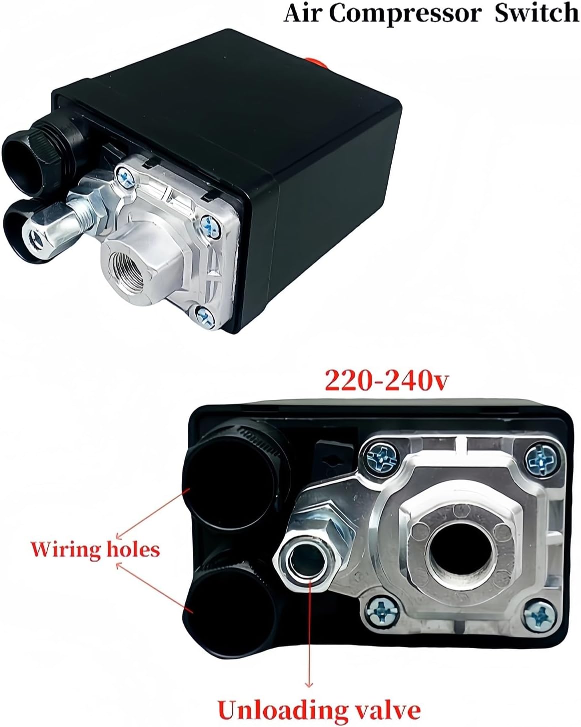 1-4 Port Air Compressor Pressure Switch 90-120psi Automatic air pressure switch Electric Air Compressors Tool Accessory(1 Port)