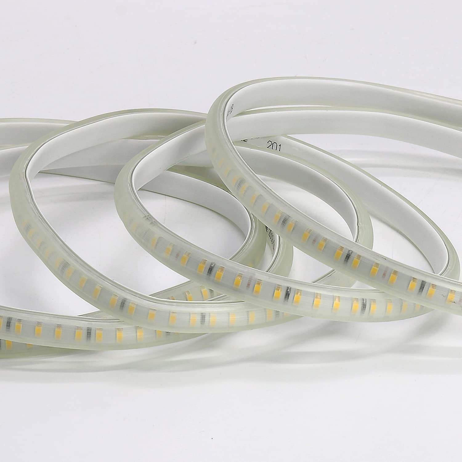 25m Kalt Weiß LED Band ohne Leitungsdraht, 2835 SMD 120 Leds/m Strip, 220V 230V sehr helle Beleuchtung, IP65 wasserdicht Lichtschlauch