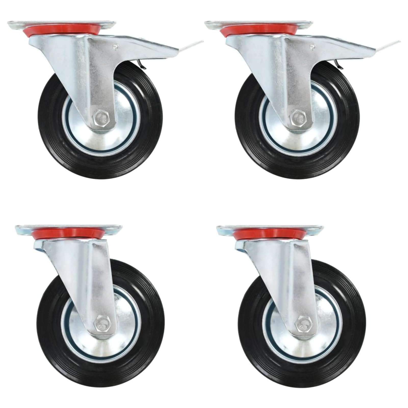 Roulettes pivotantes de 160 mm anti-rayure avec freins pour déplacer vos meubles lourds
