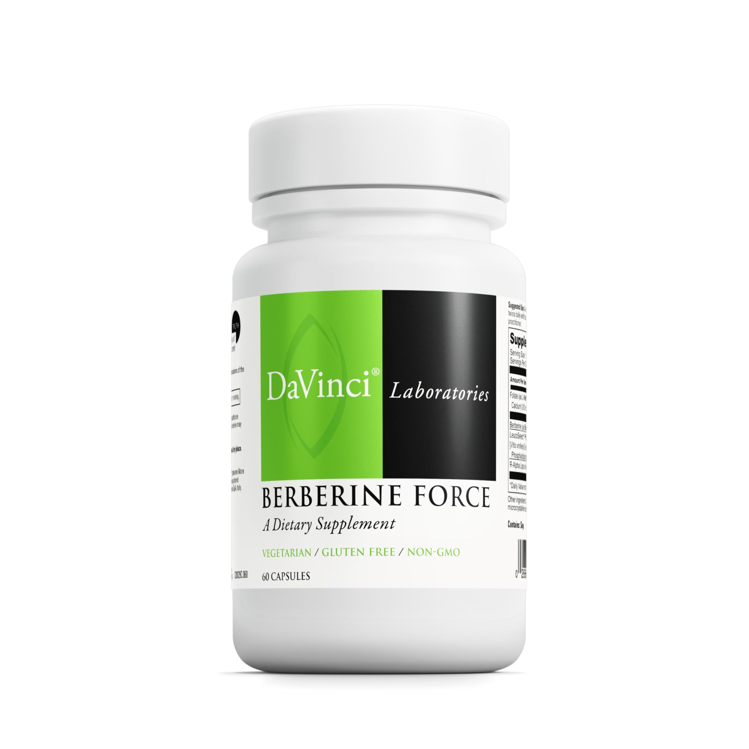 DAVINCI Labs Berberine Force - Supports Immune System & Heart Health - Aids GLP-1 Production* - Vegetarian, Gluten-Free - 60 Count