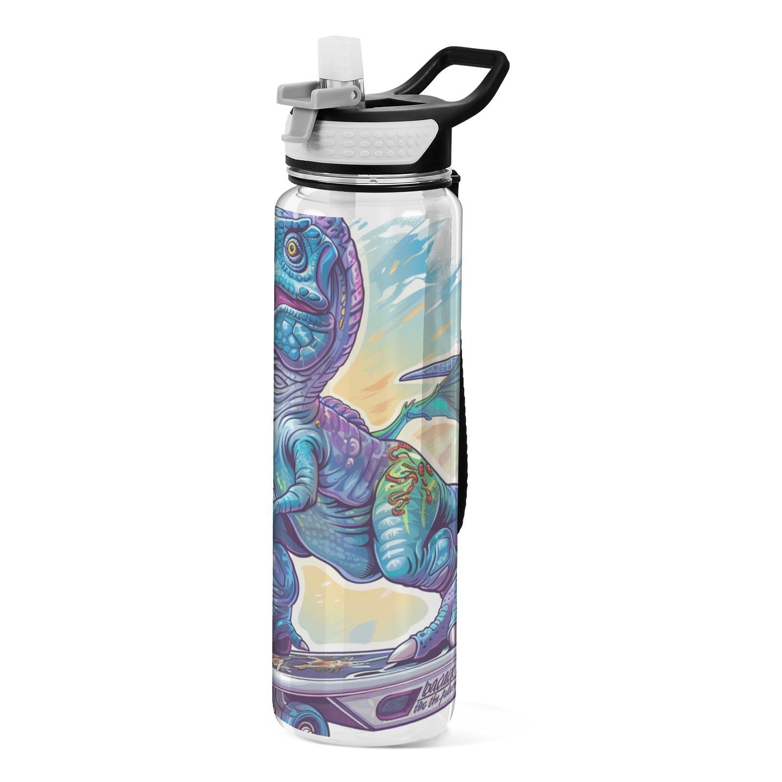 Bouteille d'eau en Tritan pour le camping et le sport gourde réutilisable 887 ml bleu
