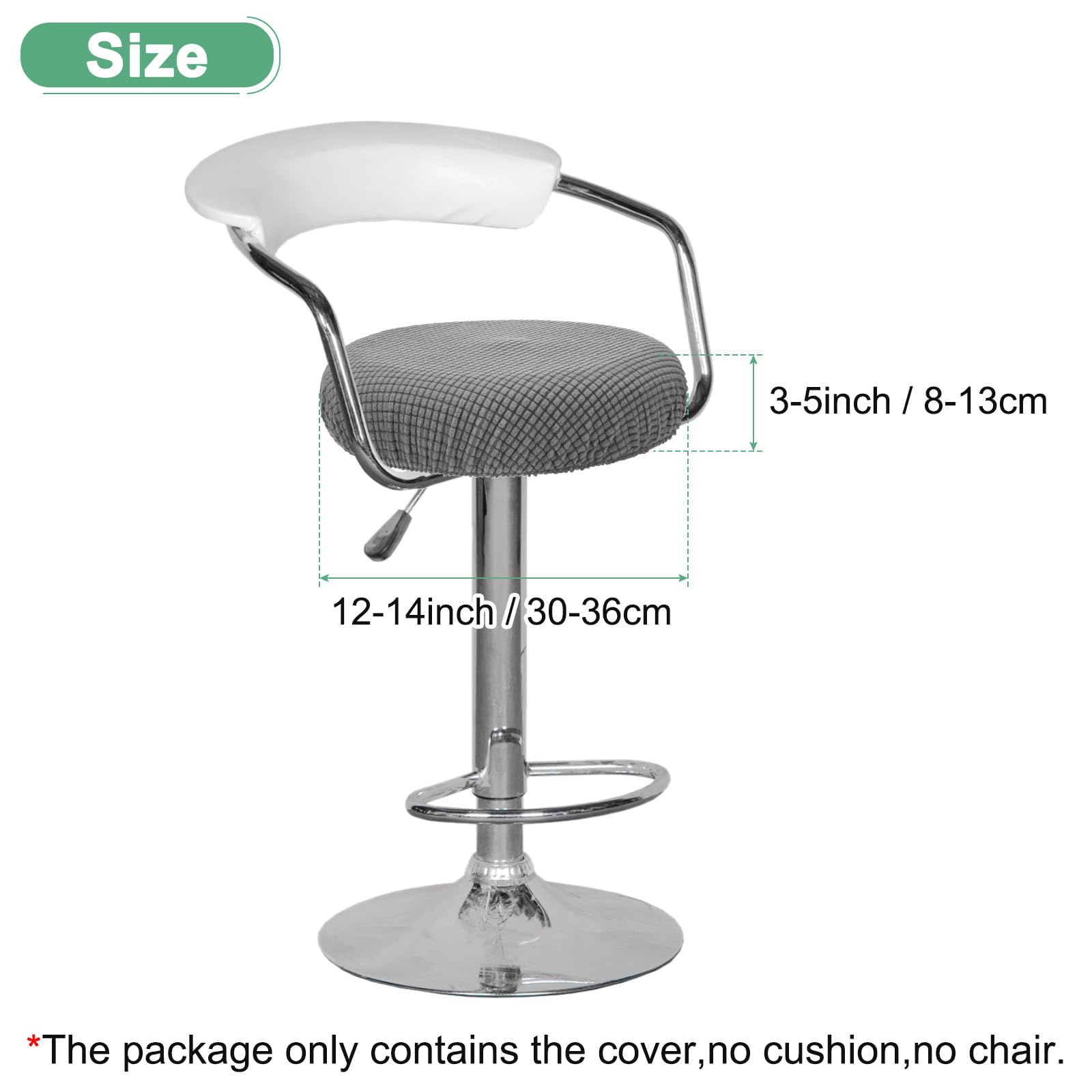 M METERXITY 1-Pack Bar Stool Covers Round - Image 3