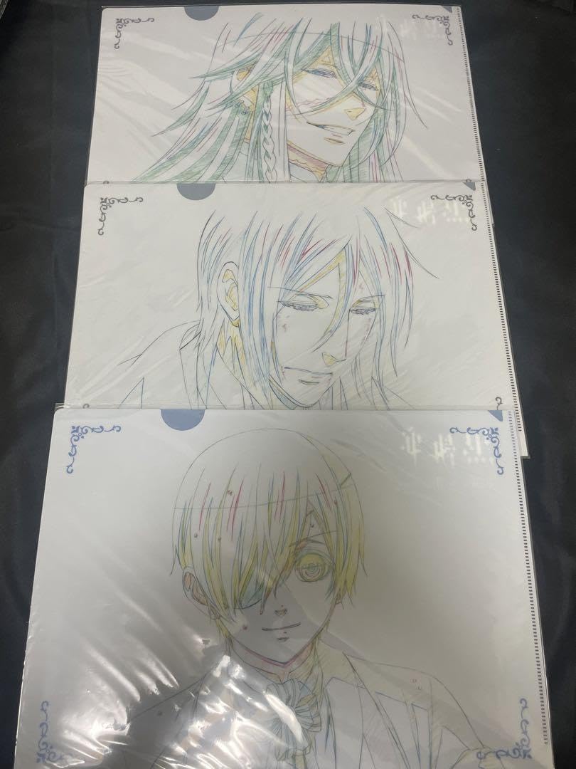 Amazon | 黒執事 原画 線画 クリアファイル シエル セバスチャン