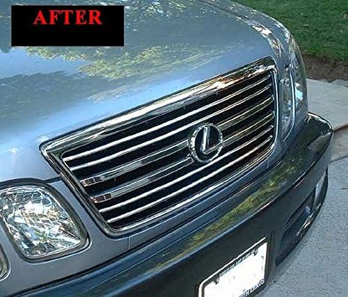 fits 1998-2007 LEXUS LX470 CHROME GRILL GRILLE KIT 1999 2000 2001 2002 2003 2004 2005 2006 98 99 00 01 02 03 04 05 06 07 LX 470