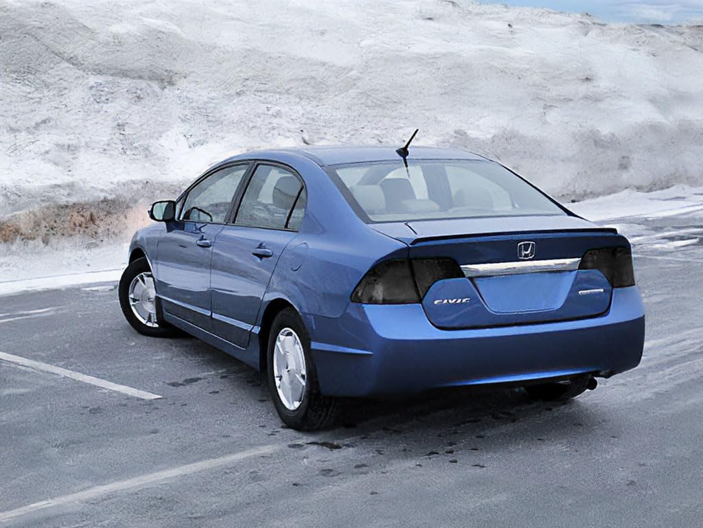 Rvinyl Tail Light Tint Covers Compatible with Honda Civic 2006-2011 (Sedan) - Matte Smoke