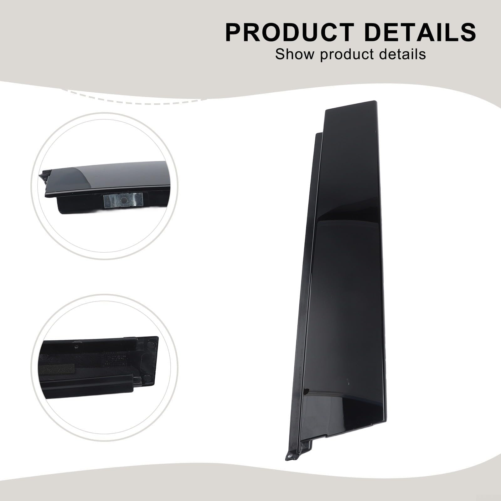 Garniture de cadre de porte pour DS5 2013-2017, moulage extérieur en ABS, OE 98034561XK 96874014XK, noir (gauche)