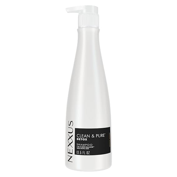 Nexxus CLEAN & PURE Shampoo Detox for Professional-Level Silicon, Sulfate & Paraben Free Hair Care Powered by Clarifix Balancer Technology with Lactic Acid 13.5 oz