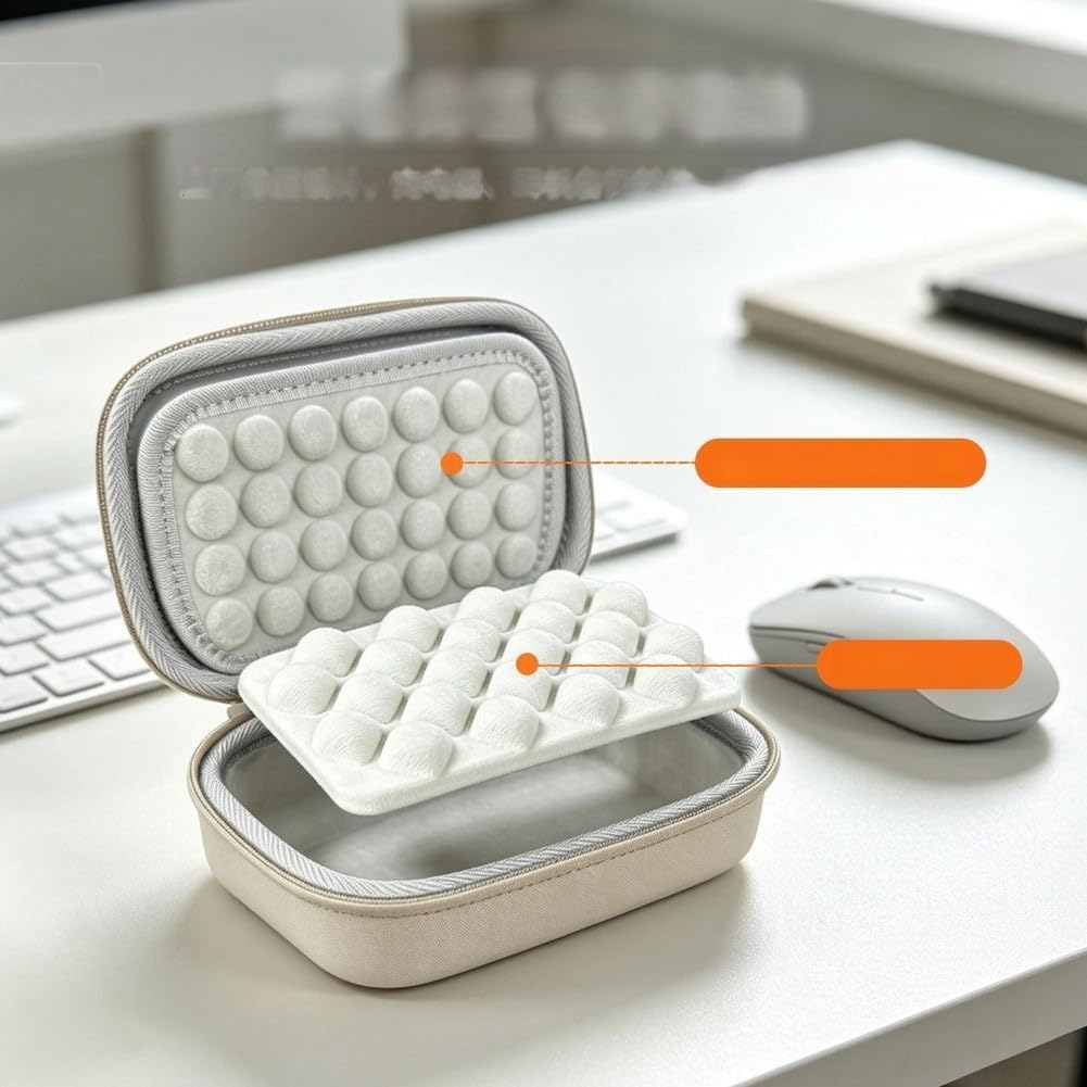 Rígida EVA para Ratón Gaming con Cremallera Rígida EVA para(Sand)