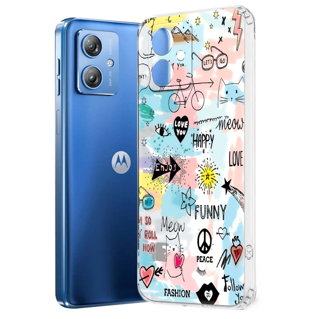 Fashionury Back Cover for Motorola G64 5g Designer, Printed,Transparent,Flexible, Silicon -D0126 (B0D37FJ1XH) Amazon Price History, Amazon Price Tracker