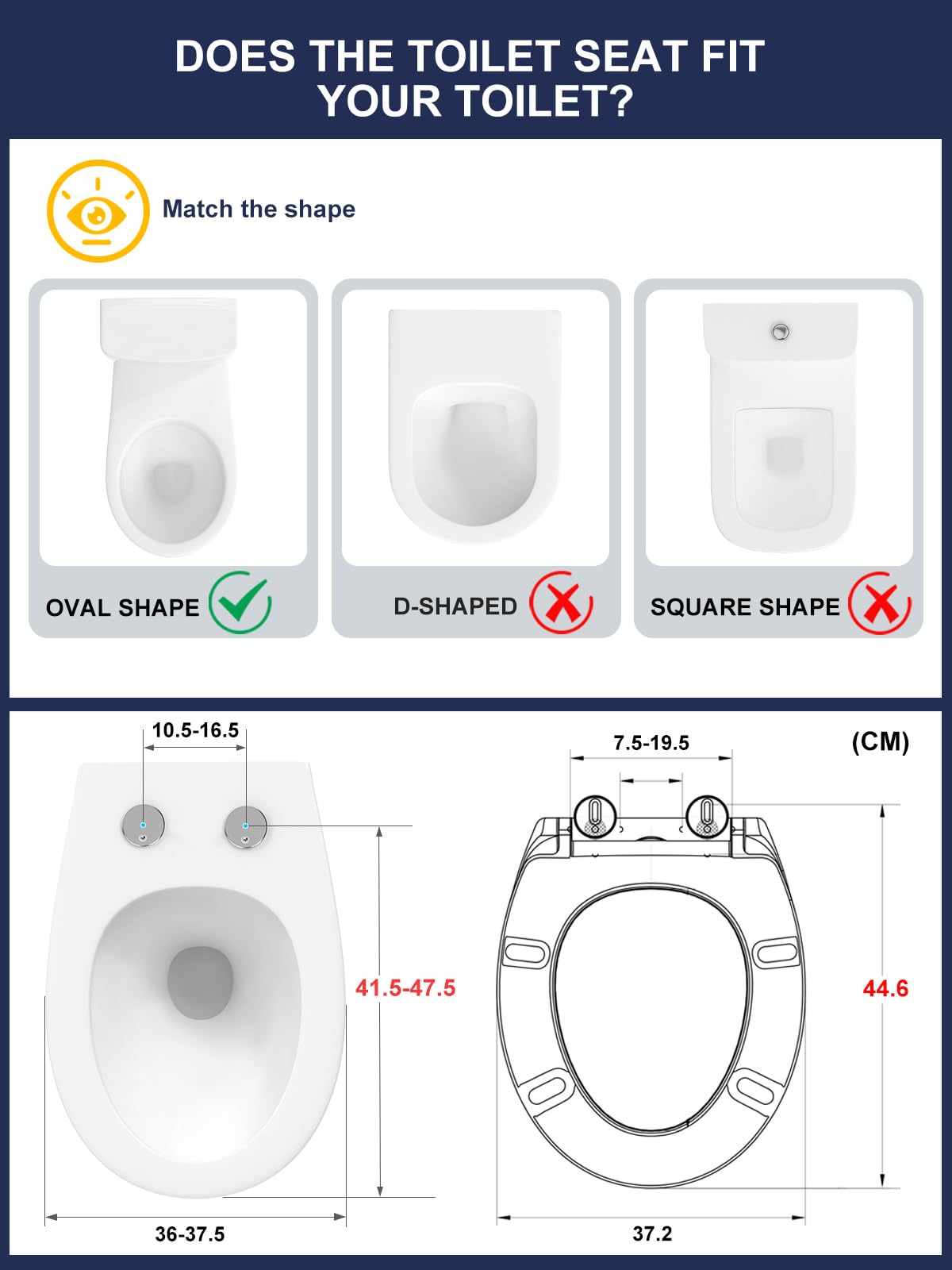 YEAUPE PRO Tapa Wc Forma O Universal, Asiento de Inodoro de Cierre Suave en Forma de O con Liberación Rápida para una Fácil Limpieza, Rojo retro, 44,6 x 37,2 x 5,2 CM