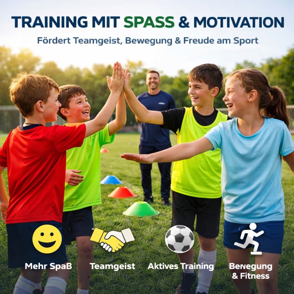 TK Gruppe Timo Klingler Sportyfits Cônes de marquage pour Slalom Accessoires d'entraînement et Accessoires de Football pour Football, athlétisme etc. (Quantité au Choix)