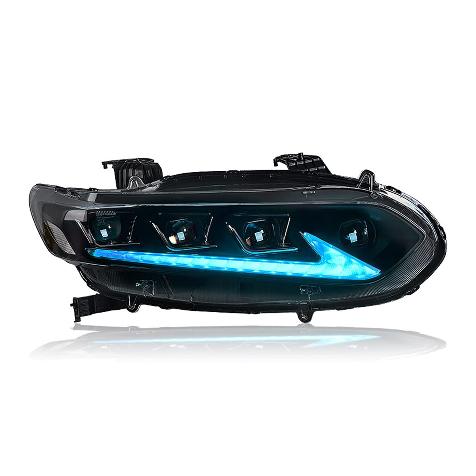 Headlight Assembly Compatible With Accord 2018-2020 LED DRL LED Dual Beam Lens LED Sequential Turn Signal LED Lens High Beam