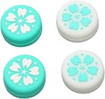 Thumb Grip Caps, 4Pcs Soft Silicone Joystick Caps with Anti Slip Design for Switch, Switch Lite, Switch OLED, Easy to Install, Replacement Thumb Stick Grips