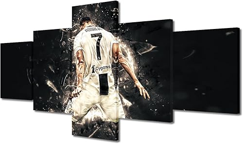 Arte para pared de jugador de fútbol portugués, cuadros de estadios de fútbol, cuadros de Cristiano Ronaldo, arte de pared, arte moderno, decoración