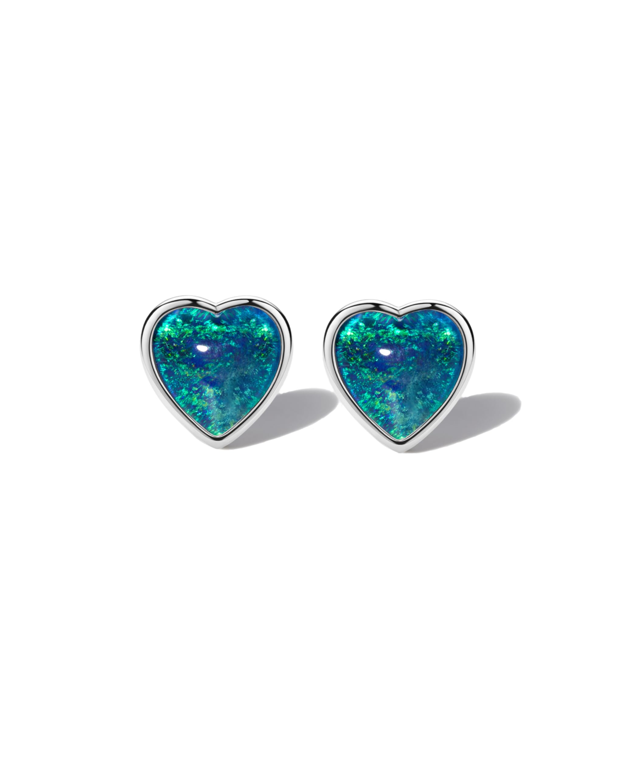 1 Paar Australische Opal-Ohrringe für Damen & Mädchen - Handgefertigt 925 Sterling Silber mit 18K Weißgold-Beschichtung - Echtes Edelstein-Schmuckgeschenk für täglichen Gebrauch