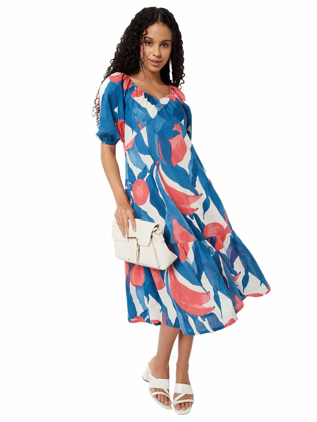 max Women's Cotton A-Line Below The Knee Dress-picture-23