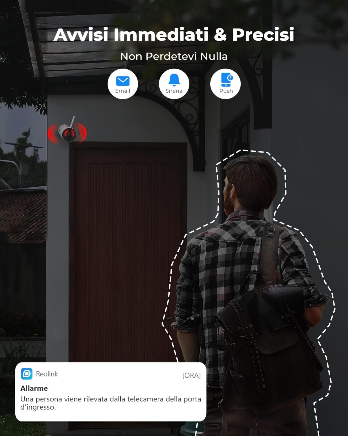 Reolink 2K Telecamera WiFi Esterno Senza Fili con Pannello Solare, Rilevamento Persone/Veicoli, Visione Notturna, Audio a 2 Vie, Notifiche Instant, Impermeabile, Compatibile Alexa/Google, Argus Eco