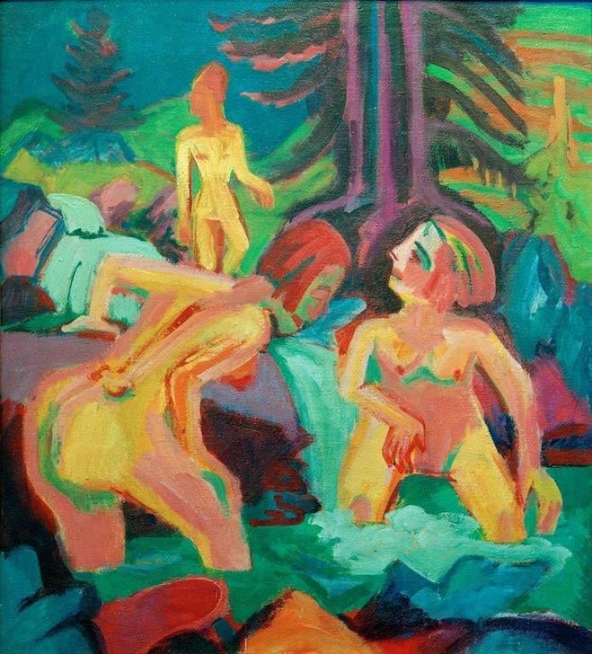 Tableau sur toile Ernst Ludwig Kirchner Franzi 58x90 cm pour déco intérieure
