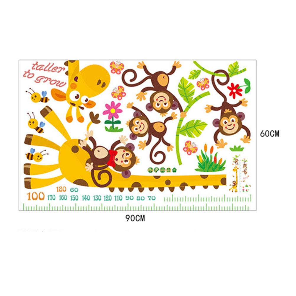 Etiquette Autocollante Stickers Muraux De Dessin Animé Toise pour Les Stickers Muraux Toise De Dessin Animé Décalcomanies Murales De Croissance en Hauteur Nu Enfant Graphique