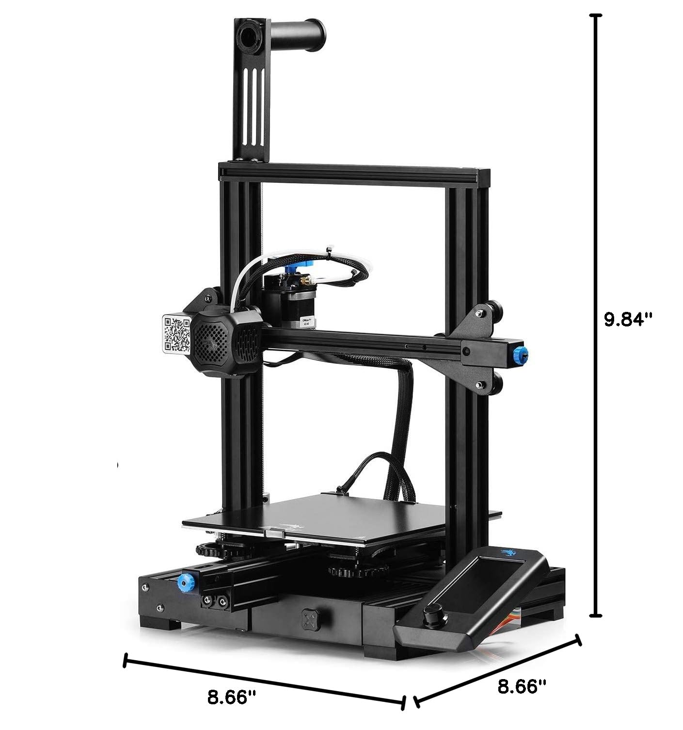 Official Creality Ender 3 V2 3D Printer, Upgraded Ender 3 3D Printer with Carborundum Glass Bed, Silent Motherboard and MeanWell Power Supply, Build Volume 220 x 220 x 250 mm