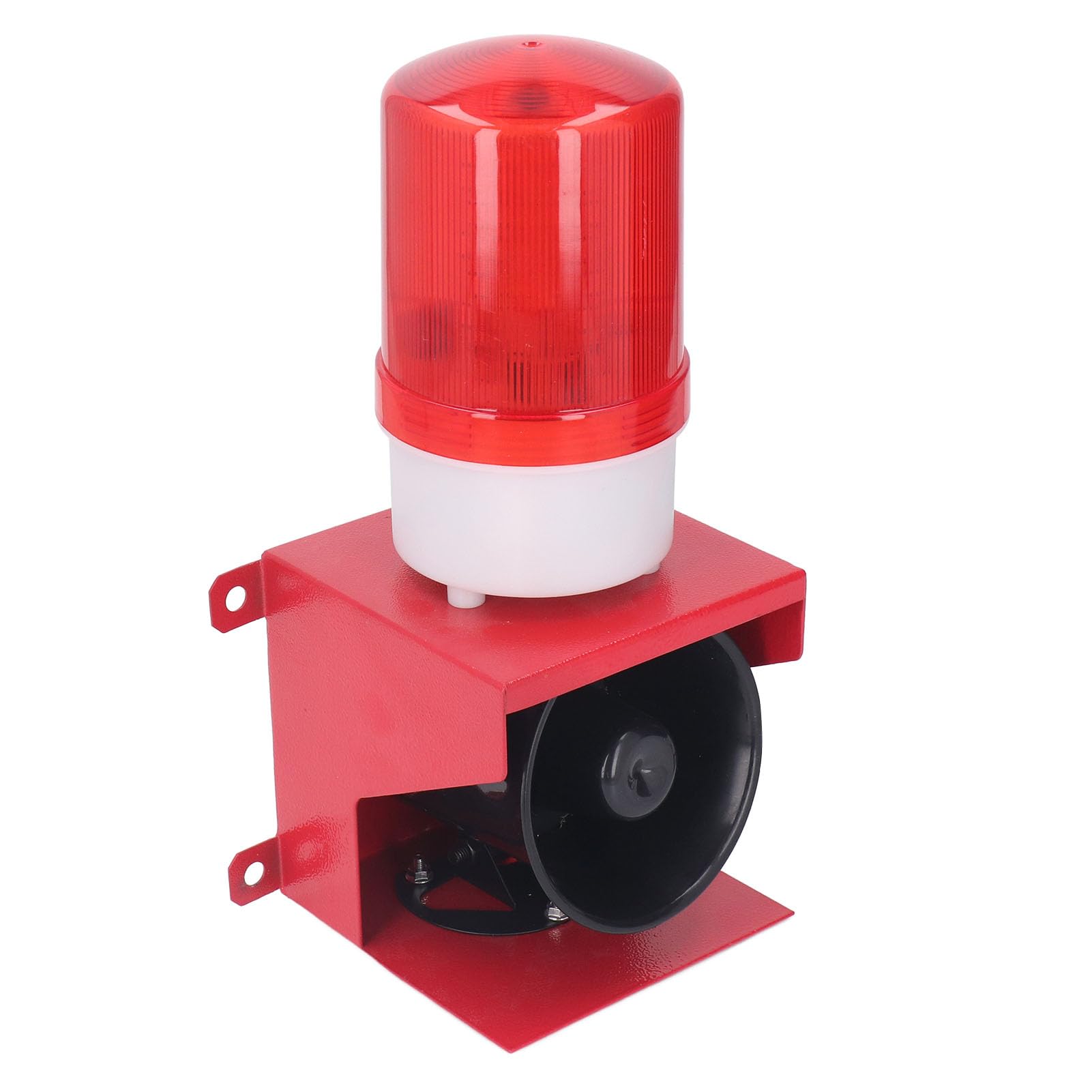 SIXRUN Sirena Industrial Alarma 115dB Impermeable Bocina Sonido Luz LED para Minería Construcción Fábrica Almacén (DC12V)
