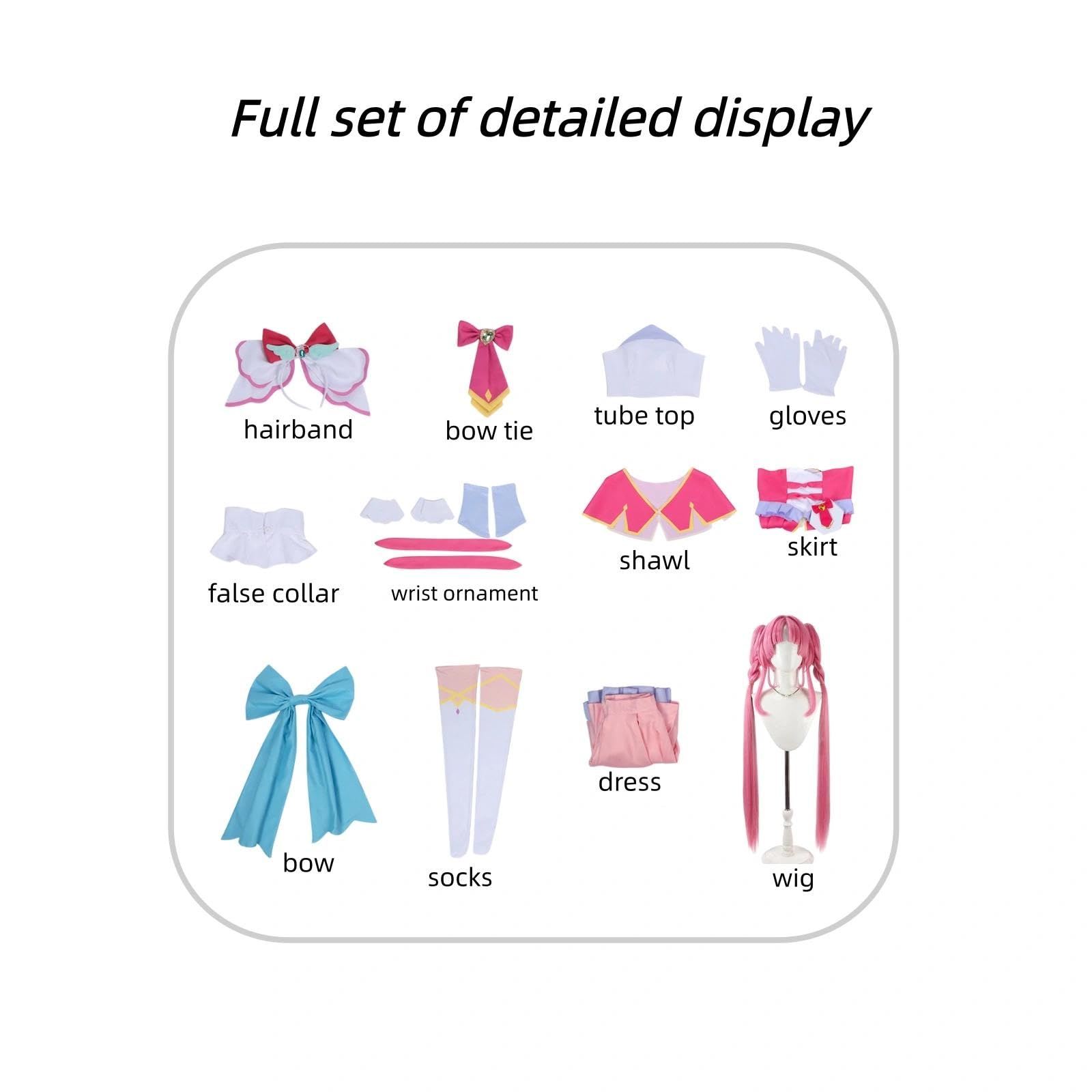 Halloween Kostüm für Erwachsene, Karneval Rollenspiel Cosplay Komplettset – Mikuru Kobayashi Stil