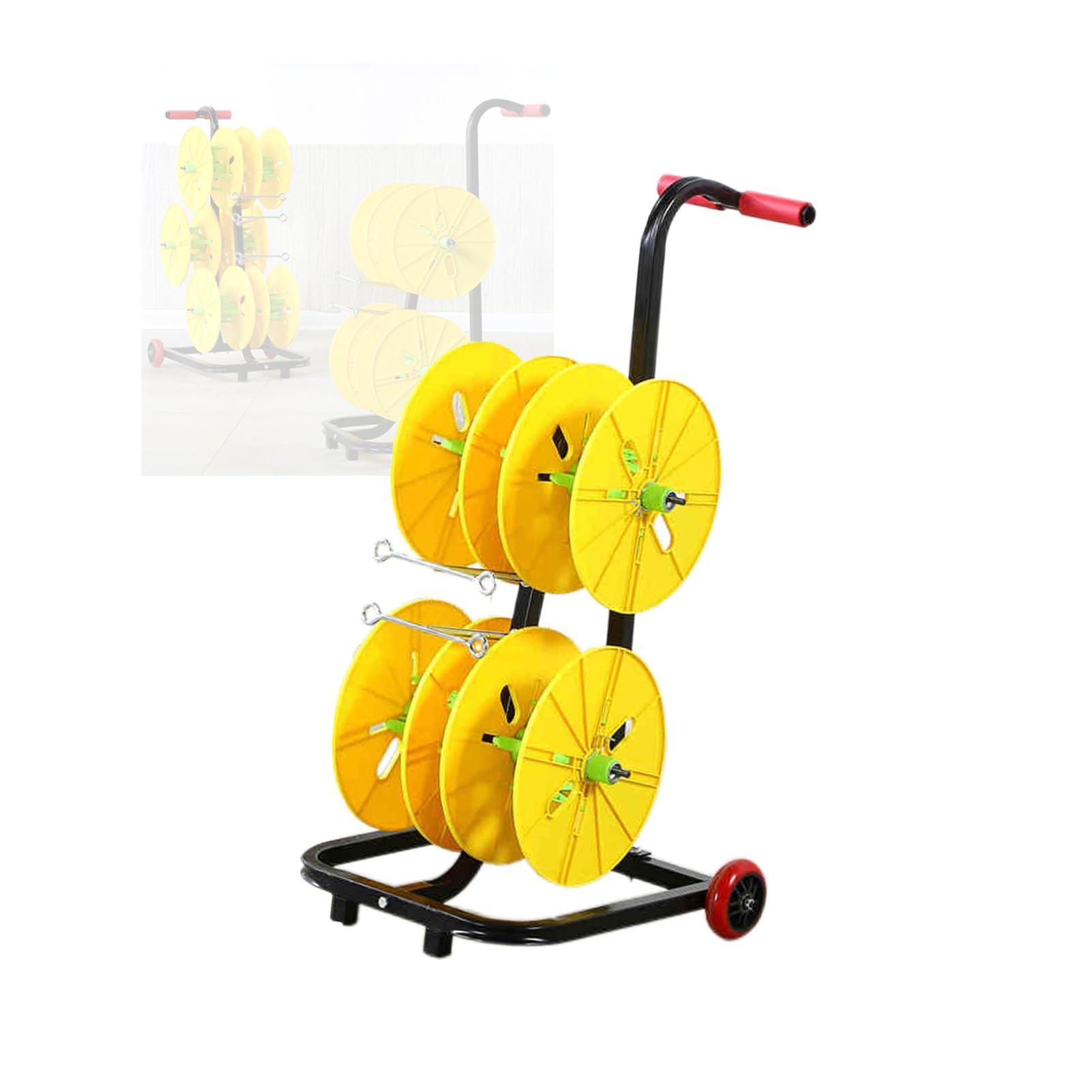 WDSOPK Wire Spool Rack,Multi-Spool Wire Rack Dispenser,Cable Roll Holder For Industrial Workplace,for Ribbon, Filament, Automotive Wiring Storage (4 Rods Wire)