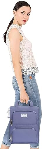 Miniatura 2 de MOSISO 360 - Bolsa de hombro vertical para tableta compatible con iPad Pro 13 M4 y iPad Air 13 M3 M2, iPad Pro 12.9 M2 M1 65 con 2 bolsillos curvos,