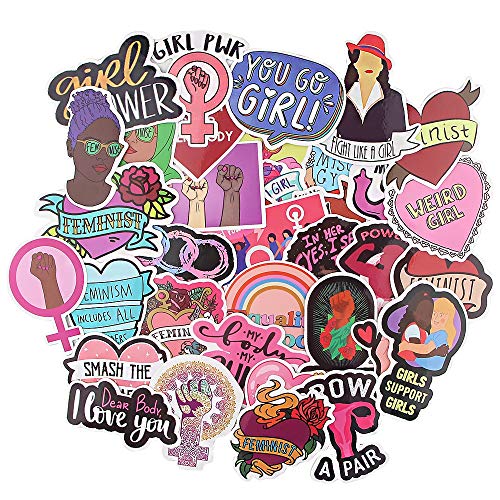 JIAQI Feminismus Gepäck Aufkleber für Fans Geschenke an DIY Laptop Telefon Kühlschrank Gitarre Wasserflasche Dekor 35Pcs / Set