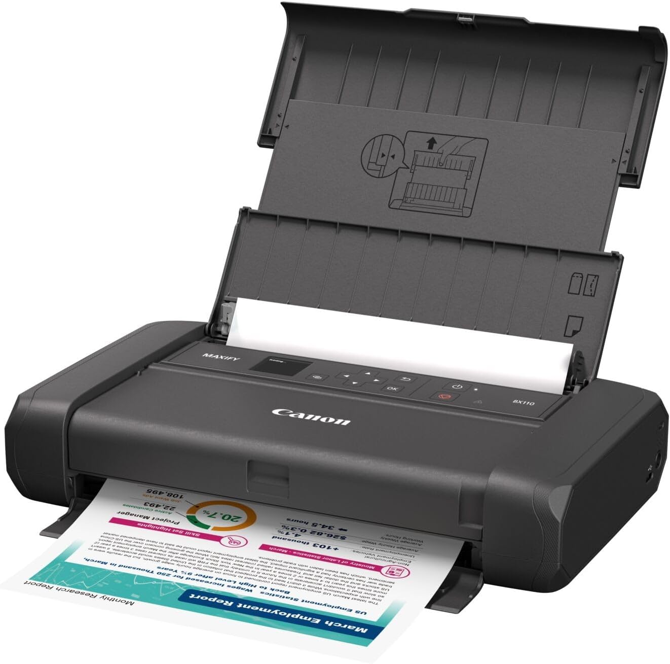 Canon MAXIFY BX110 - Drucker - Farbe - Tintenstrahl - A4/Legal - 4800 x 1200 dpi - bis zu 9 ipm (einfarbig)/