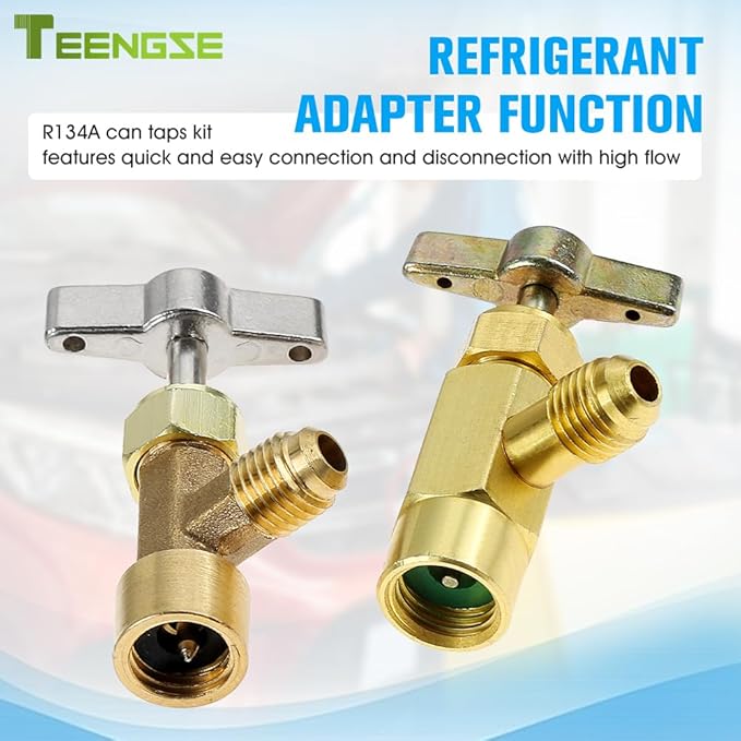 Válvula R134A para Carga de Refrigerante con Adaptador miniatura 6