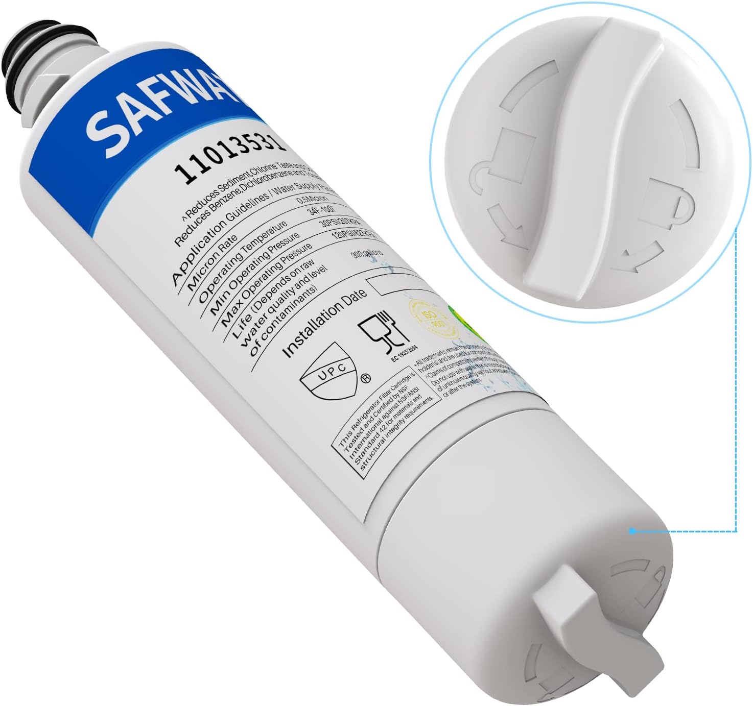 KWF 2000 IntensiveClear 2.0 Water Filter Compatible with Miele MasterCool KWF2000 11480330 (3 Pack)