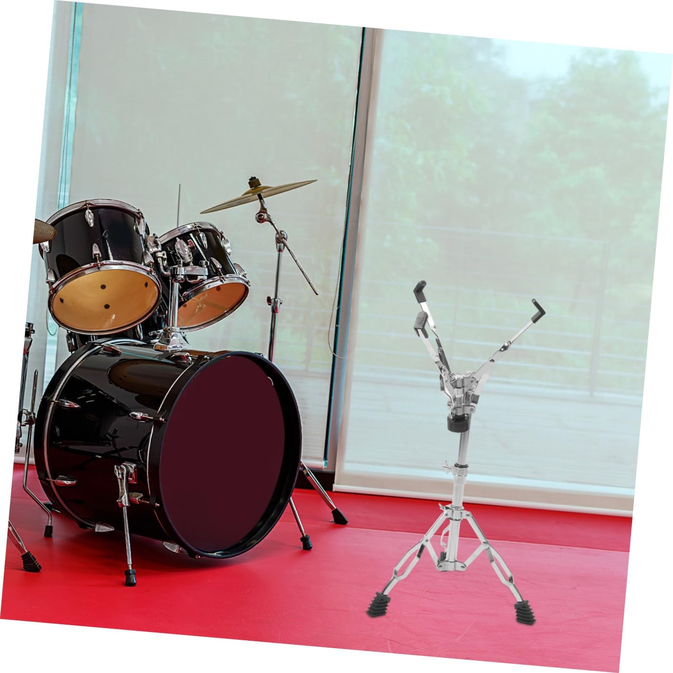 Alasum Snare Drum Stand Portable Snare Drum Support Drum Storage Shelf Rack Supply