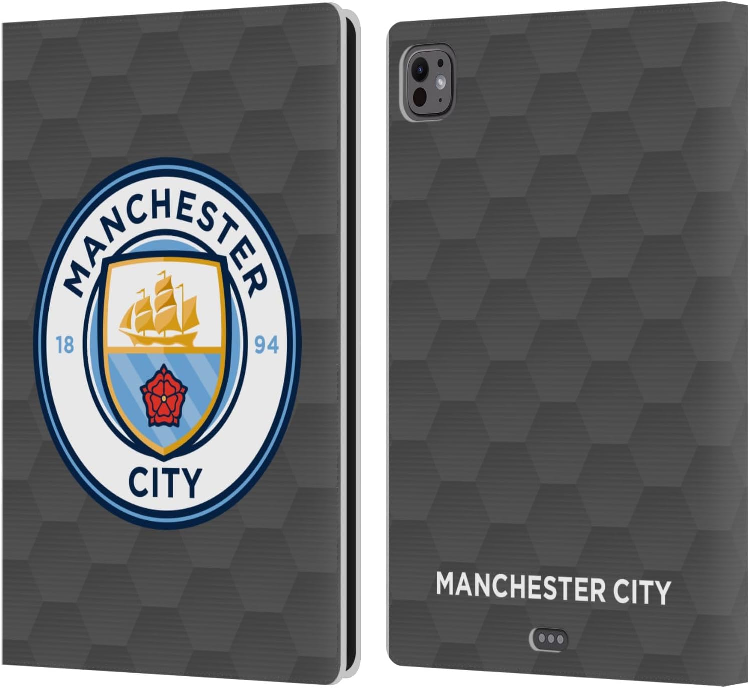 Head Case Designs Officially Licensed Manchester City Man City FC Home Goalkeeper 2020/21 Badge Kit Leather Wallet Case Compatible with Apple iPad Pro 11 M4/M5 2024/2025
