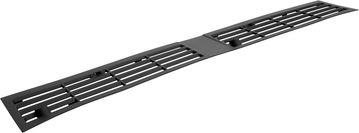 HECASA Front Windshield Wiper Panel Cover Compatible with 1987-1999 Jeep Cherokee, 1987-1992 Comanche, 1987-1990 Wagoneer Replacement for 55008832 Window Wiper Cowl Panel Cover Vent Grille Plastic