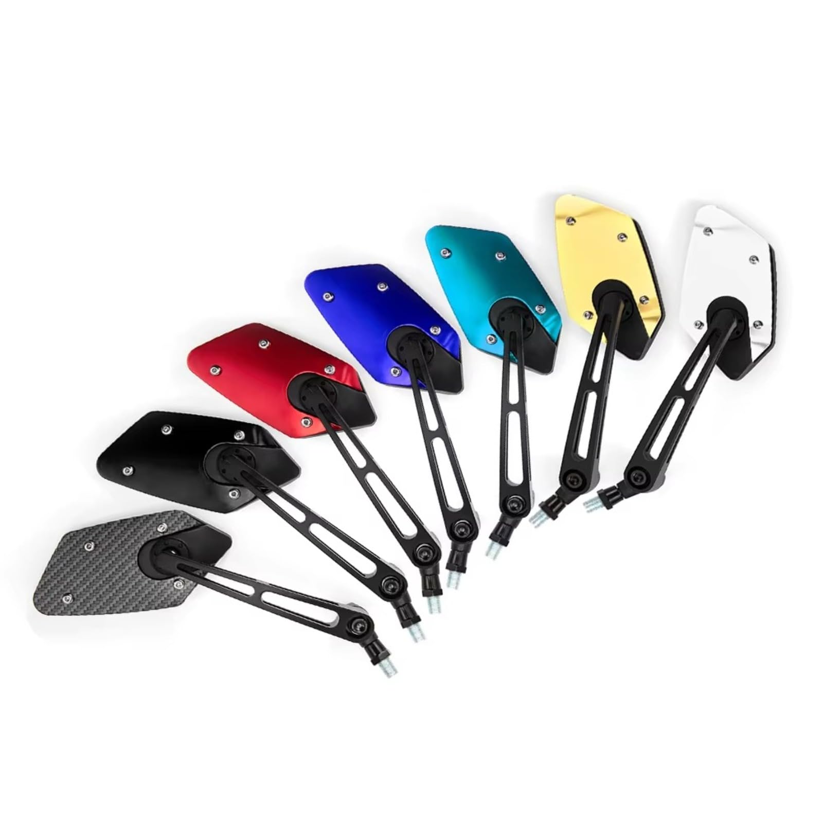 Specchietto retrovisore per Scooter, Bici elettriche, Moto, specchietto Laterale Girevole HD Vision, specchietti retrovisori, Accessori, Viti per Moto per Universal with 8mm And 10mm(Silver)