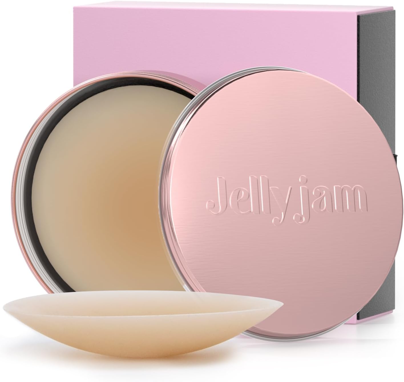 Jellyjam Nipple Petals Cover- Sticky Silicone Nipple Pasties for Girl, Women with Soft Pad, Storage Disc and Travel Case/Pack Honey