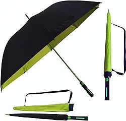 Guarda Chuva Automático Grande | Reforçado, Hiper Repelente à Água, Fibra de Vidro UltraFlex | Tecido Resistente, Proteção UV 100%, Resistente ao Vento | Perfeito para Chuva e Sol