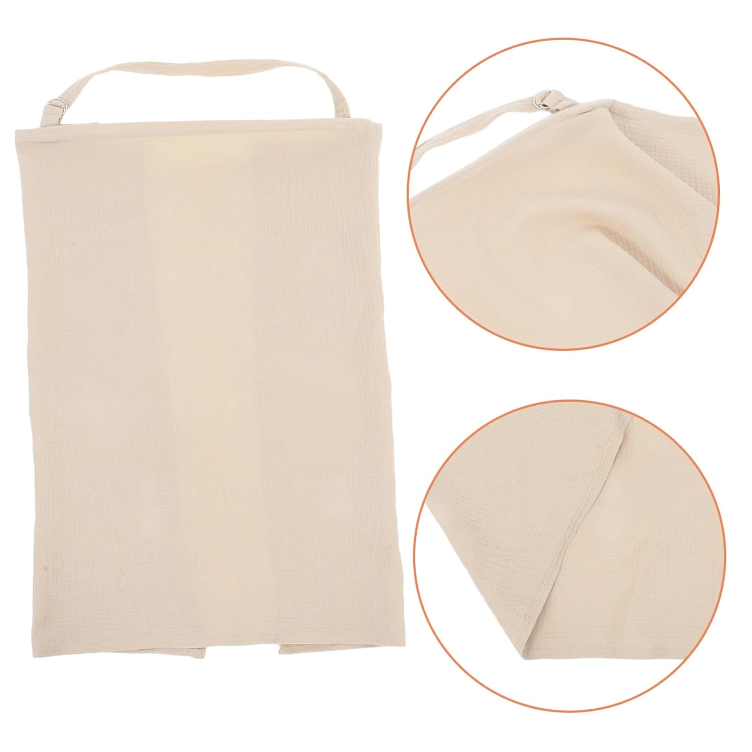 Adjustable Cotton Nursing Cover with Shoulder Strap for Breastfeeding Privacy Outdoors Soft Breathable Poncho Multipurpose Car Seat and Stroller Cover for Traveling Moms