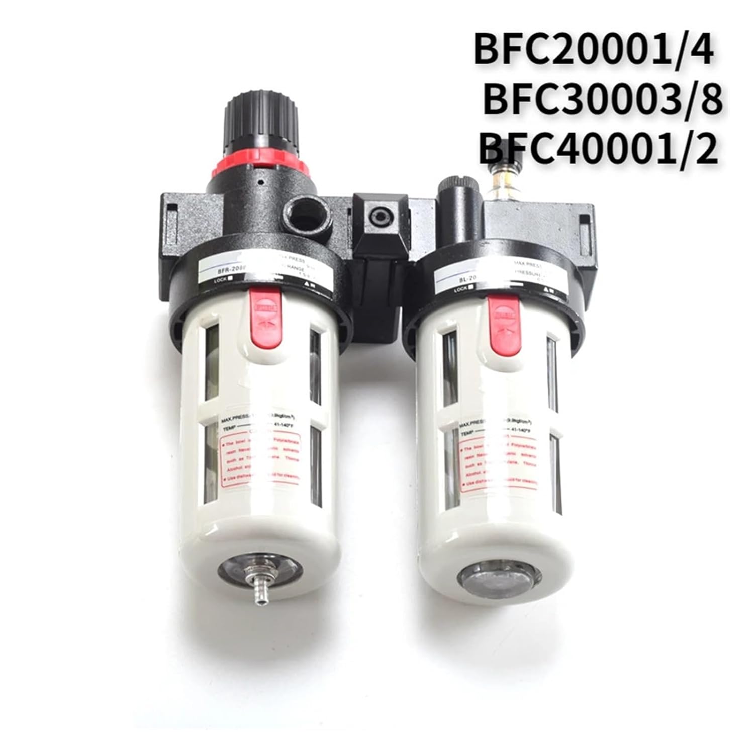 BFC2000 BFC3000 BFC4000 1/4 3/8 1/2 Air Compressor Oil-Water Separator Filter Regulator Preparation Unit FRL Combination(BFC3000)