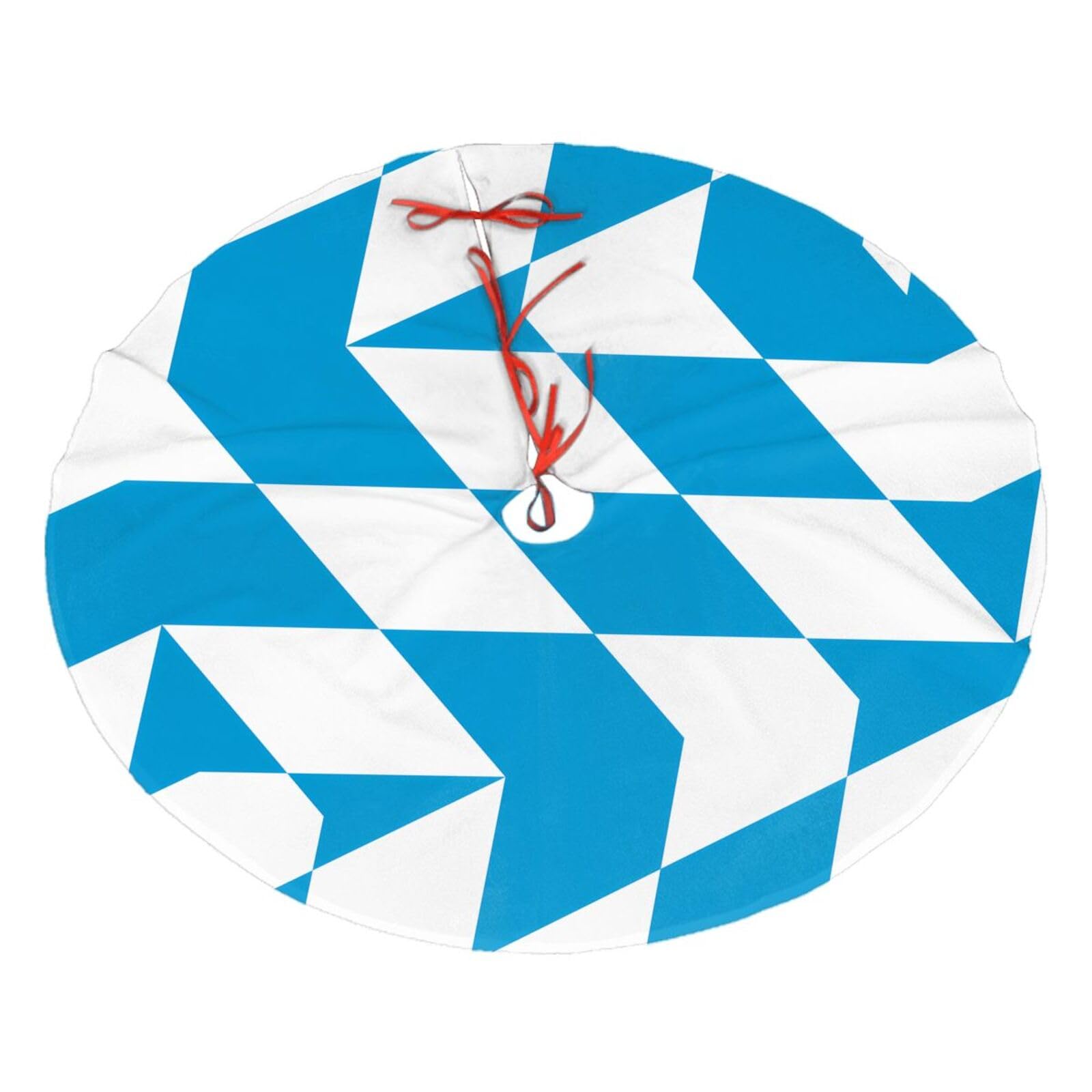 Bavarian flag30 Christmas Tree Skirt Christmas Plush Tree Skirt Indoor and Outdoor Decoration