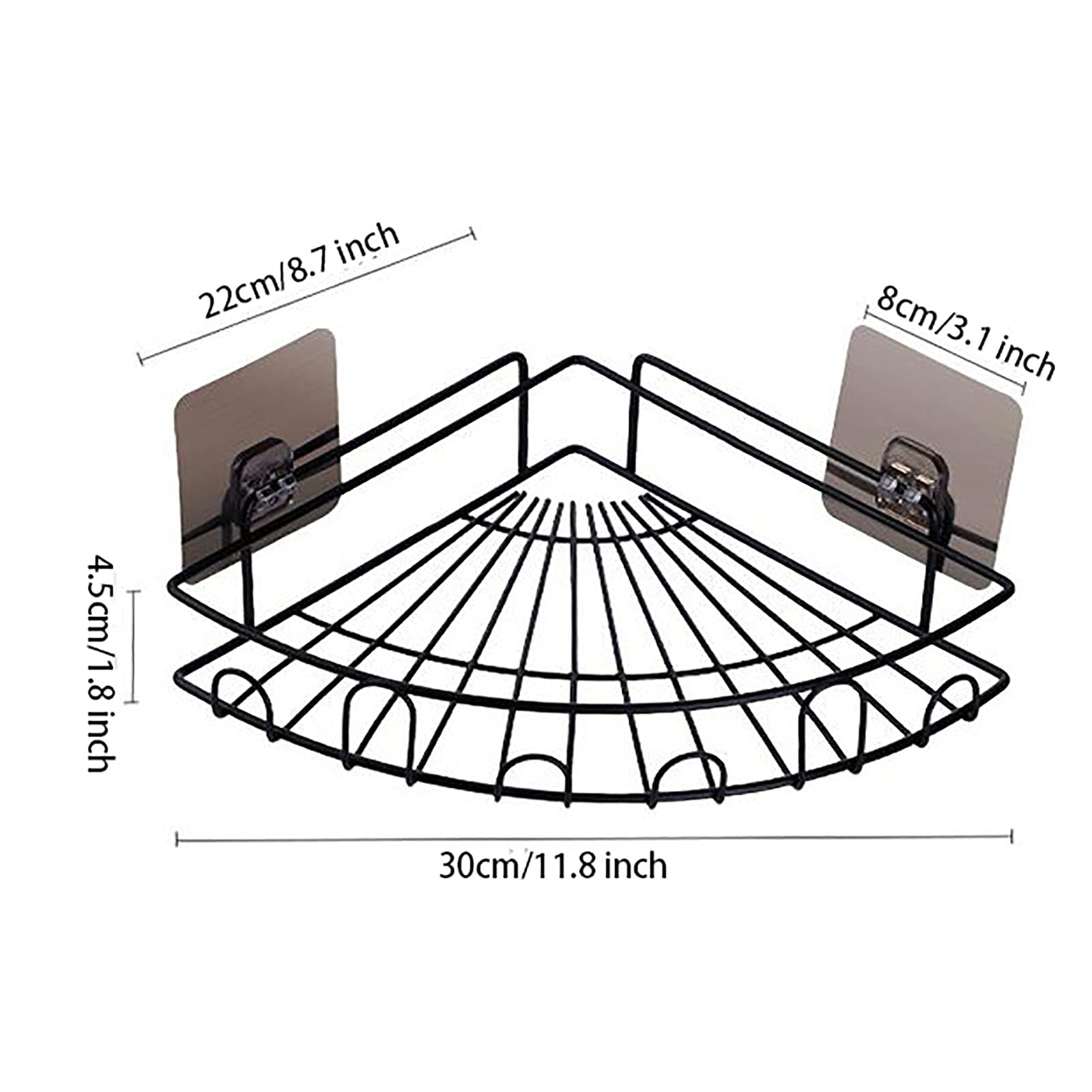 exquisitos estantes de baño Estante de Ducha baño Esquina Organizador de Ducha Estante de Almacenamiento sin perforación Estante doméstico para baño y Cocina/Negro