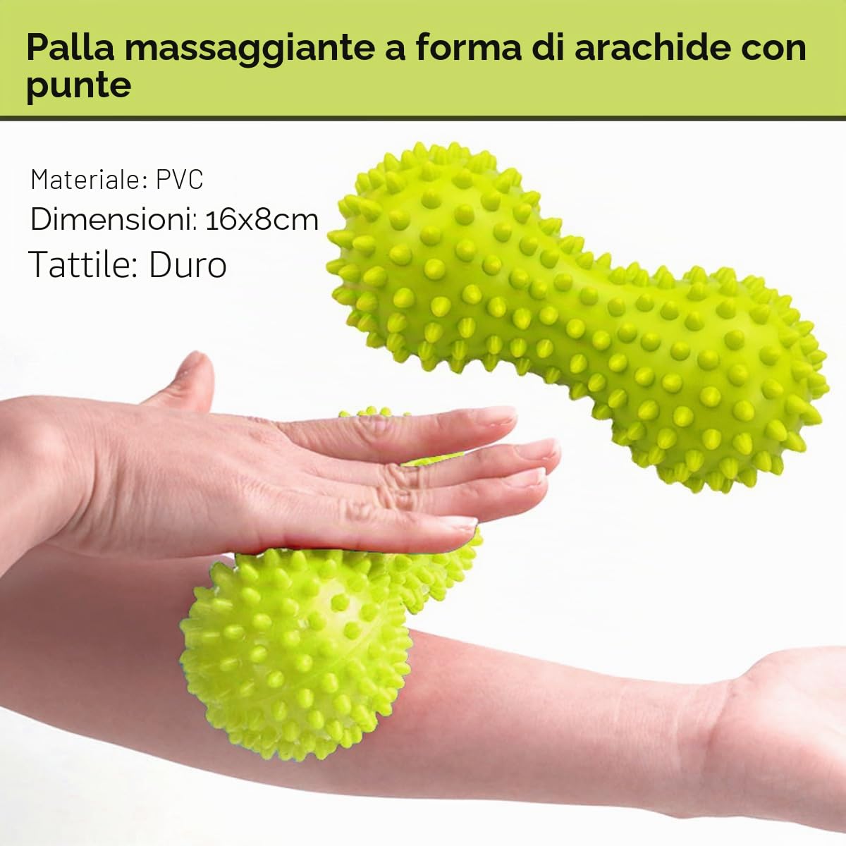 Set di 7 pallina massaggio piedi, pallina massaggio muscolare a forma di riccio, a 4 angoli, per fascite plantare, terapia dei trigger point, rilassamento miofasciale profondo dei tessuti