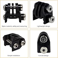 Vista 7 de Picatinny Rails Airsoft Rail Casco Excavadora Mounts Adaptador de soporte para cámara de acción GoPro (2 negro)