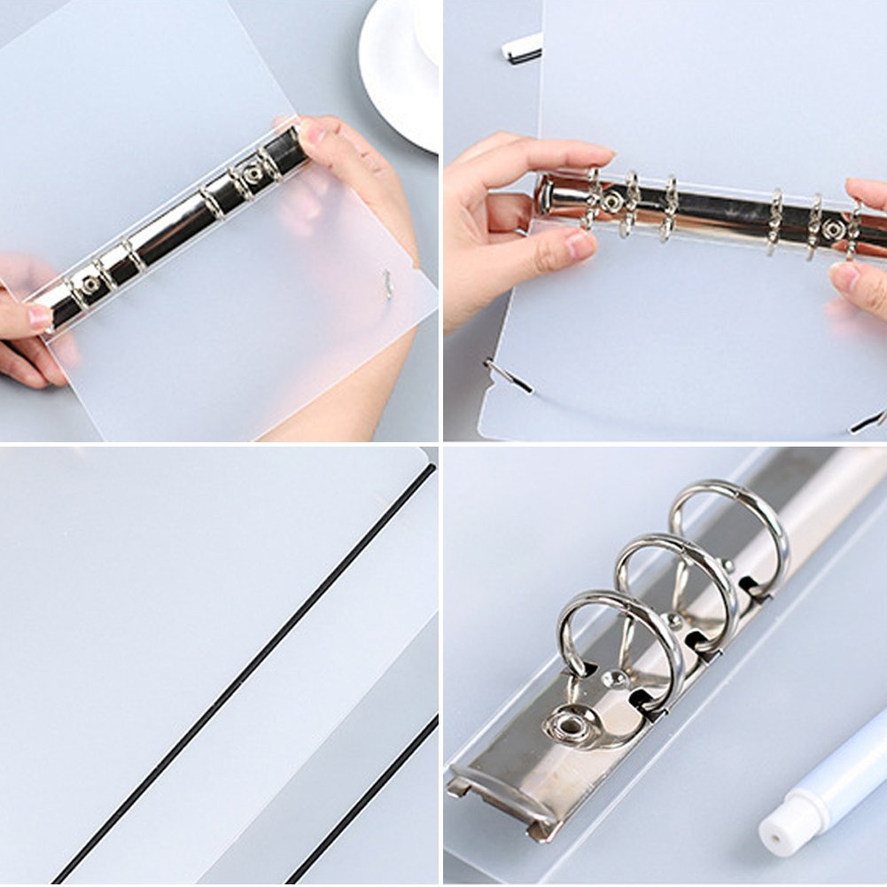 Classeur Anneaux A5 6 Trous PP Transparent – Couverture Rechargeable Pour Planner & Carnet