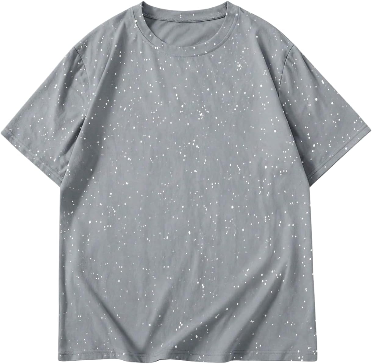 Men's Glitter Rhinestone T Shirts Crewneck Short Sleeve Casual Summer Tops Tee Shirt